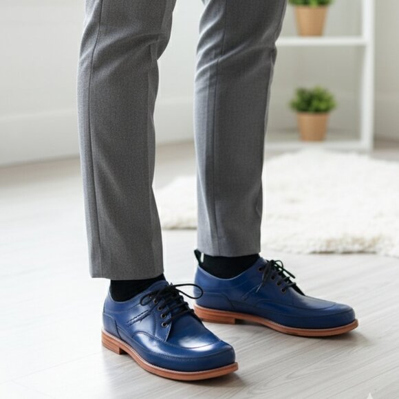 LAST Other - 👞 LAST The Last Shoemaker | Handmade Blue Leather Oxford Shoes